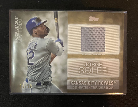 2020-Topps Baseball - Series Two - Major League Material - #/50 - Jorge Soler - MLM-JS