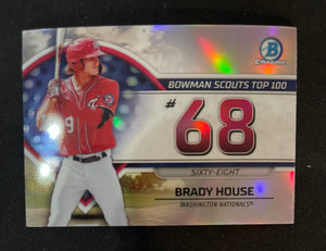 2023 Bowman - Scouts Top 100 - BTP-68 Brady House - Washington Nationals