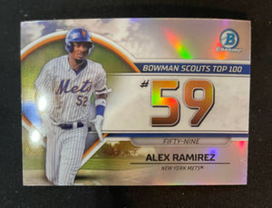 2023 Bowman - Scouts Top 100 - BTP-59 Alex Ramirez - New York Mets