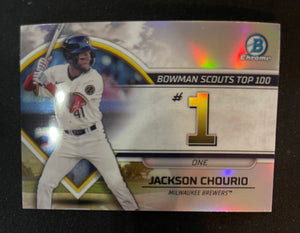 2023 Bowman - Scouts Top 100 - BTP-1 Jackson Chourio - Milwaukee Brewers