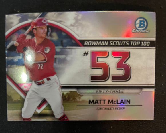 2023 Bowman - Scouts Top 100 - BTP-53 Matt McLain - Cincinnati Reds