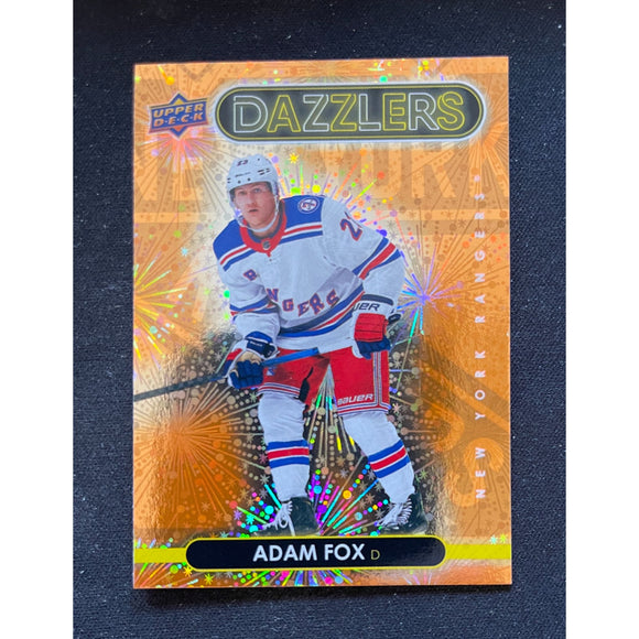 2021-22 Upper Deck Hockey Series 2 Orange Dazzlers Adam Fox DZ81