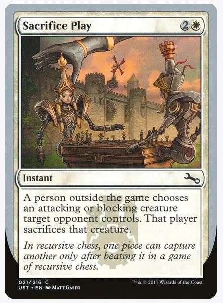 Sacrifice Play - Unstable (UST) 210 Common Unplayed