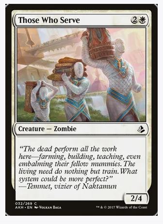 Those Who Serve - Amonkhet (AKH) 32 common unplayed