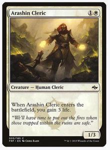 Arashin Cleric - Fate Reforged (FRF) 5 Common Unplayed