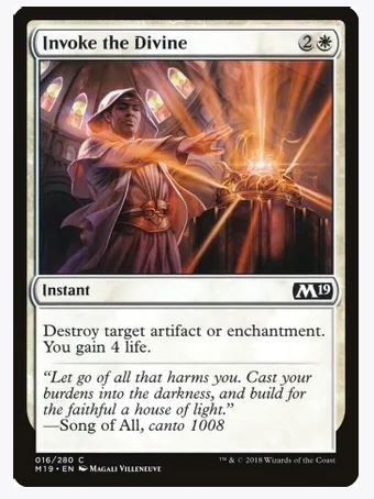 Invoke the Divine - Core Set 2019 (M19) 16 common unplayed