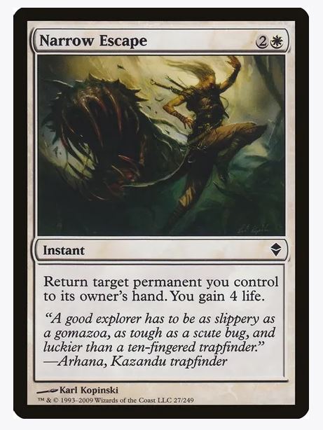 Narrow Escape - Zendikar (ZEN) 27 Common Unplayed