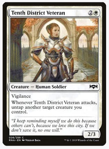 Tenth District Veteran - Ravnica Allegiance (RNA) 26 Common Unplayed