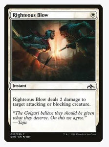 Righteous Blow - Guilds of Ravnica (GRN) #23 common unplayed