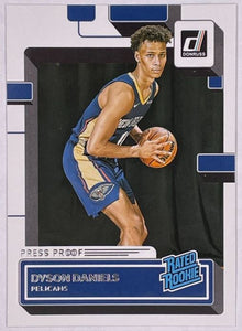 2022-23 Panini Donruss Basketball -  Rated Rookie - 208 Dyson Daniels - New Orleans Pelicans