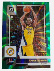 2022-23 Panini Donruss Basketball -  Holo Green Laser - 52 Isaiah Jackson - Indiana Pacers