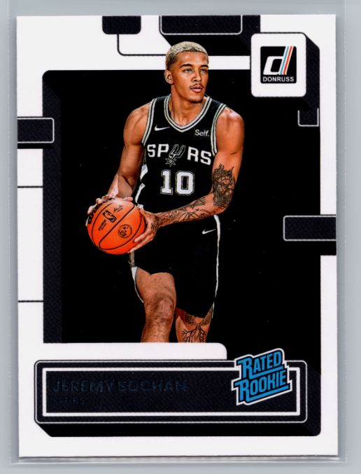 2022-23 Panini Donruss Basketball -  Rated Rookie - 209 Jeremy Sochan - San Antonio Spurs