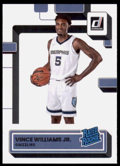 2022-23 Panini Donruss Basketball -  Rated Rookie - 246 Vince Williams Jr. - Memphis Grizzlies