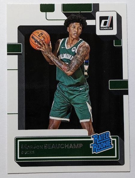 2022-23 Panini Donruss Basketball -  Rated Rookie - 224 MarJon Beauchamp - Milwaukee Bucks