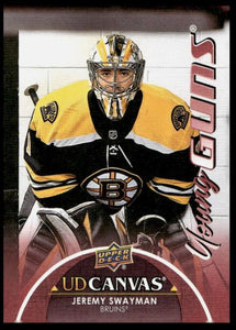 2021-22 Upper Deck Hockey Series One - Canvas - Young Guns - C116 Jeremy Swayman - Boston Bruins