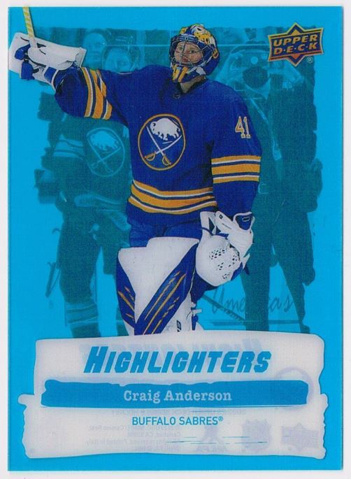 2022-23 Upper Deck Hockey Series Two - Highlighters - HL-3 Craig Anderson - Buffalo Sabres