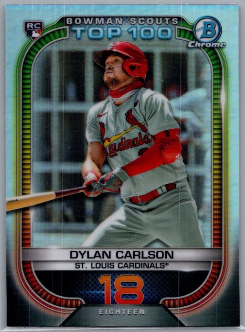 2021 Bowman Baseball - Bowman Scout’s Top 100 - BTP-18 Dylan Carlson - St. Louis Cardinals