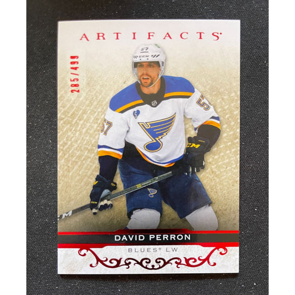 2021-22 Upper Deck Artifacts Ruby #/499 David Perron Blues 97