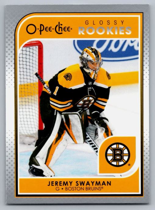 2021-22 Upper Deck Hockey - Series 1 - O-Pee-Chee Glossy Rookies - Silver - Jeremy Swayman RC - Bruins - R-6