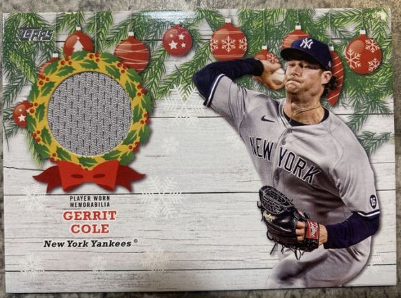 2022 Topps Baseball Holiday - Relic - WRC-GC Gerrit Cole - New York Yankees