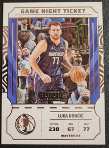 2022-23 Panini Contenders Basketball - Game Night Ticket - 24 Luka Doncic - Dallas Mavericks