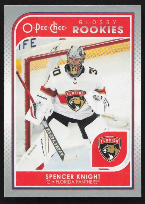 2021-22 Upper Deck Hockey - Series 1 - O-Pee-Chee Glossy Rookies - Silver - Spencer Knight RC - Panthers - R-1