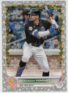 2022 Topps Baseball Holiday - Metalic - HW53 Brandon Nimmo - New York Mets