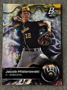 2023 Bowman Platinum Baseball - Ice Pattern Foil - TOP-69 Jacob Misiorowski - Milwaukee Brewers