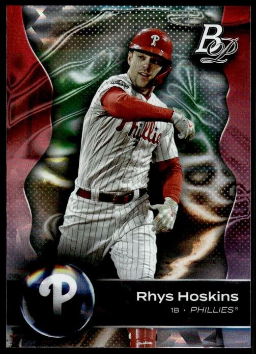 2023 Bowman Platinum Baseball - Ice Pattern Foil - 2 Rhys Hoskins - Philadelphia Phillies