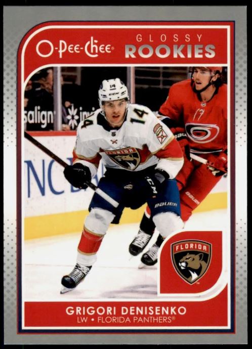 2021-22 Upper Deck Hockey - Series 1 - O-Pee-Chee Glossy Rookies - Silver - Grigori Denisenko RC - Panthers - R-7