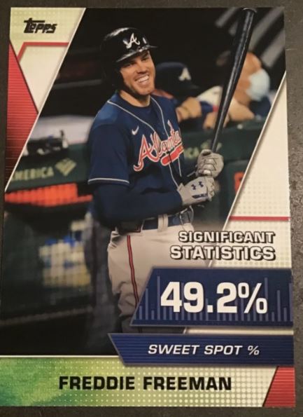 2021 Topps Baseball - Update Series - Significant Statistics - Sweet Spot % - Freddie Freeman - Braves - SS-13