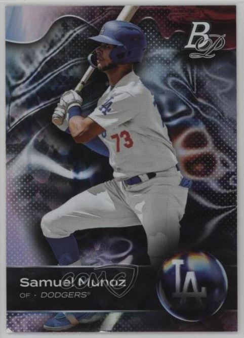 2023 Bowman Platinum Baseball - Ice Pattern Foil - TOP-1 Samuel Munoz - Los Angeles Dodgers