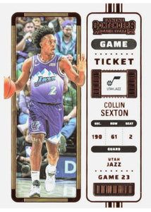 2022-23 Panini Contenders Basketball - Bronze -Season Ticket - 33 Collin Sexton - Utah Jazz