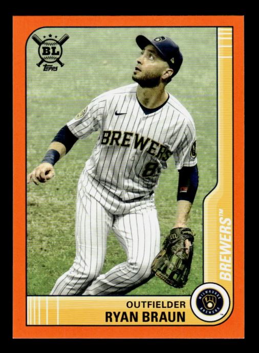 2021 Topps Big League - Orange - Ryan Braun - Brewers - 96