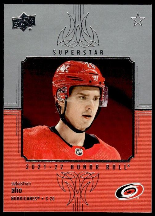 2021-22 Upper Deck Hockey Series One - Honor Roll - HR-29 Sebastian Aho - Carolina Hurricanes