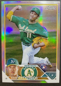 2023 Topps Chrome - Refractor - 97 Shintaro Fujinami - Oakland Athletics RC