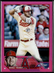 2023 Topps Chrome - Pink Refractor - 27 Mike Trout - Los Angeles Angels