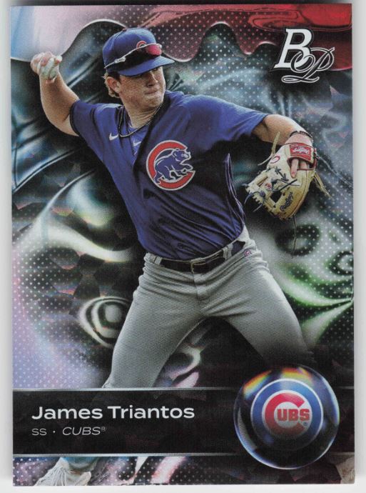 2023 Bowman Platinum Baseball - Ice Pattern Foil - TOP-68 James Triantos - Chicago Cubs