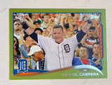 2014 Topps Baseball Green Border Miguel Cabrera Detroit Tigers