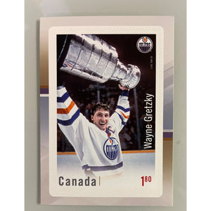 Canada Post NHL Souvenir Sheet Stamp 2017 Wayne Gretzky Edmonton Oilers $1.80