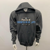 Toronto Blue Jays MLB Baseball Sweatshirt Large Majestic Therma Base Gray Poly Blend