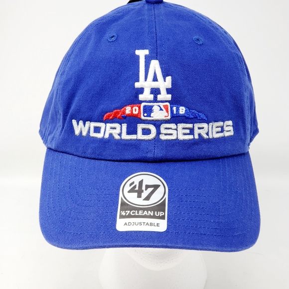 ‘47 Brand Los Angeles LA Dodgers 2018 World Series Baseball Hat Strapback Blue Cotton NEW