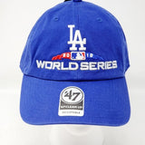 ‘47 Brand Los Angeles LA Dodgers 2018 World Series Baseball Hat Strapback Blue Cotton NEW