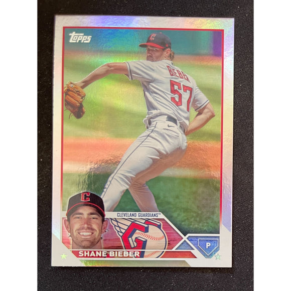 2023 Topps Series 1 Rainbow Foil Shane Bieber Guardians 298