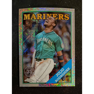 2023 Topps Baseball Silver Pack Mojo Refractor Julio Rodriguez Mariners T88C-38