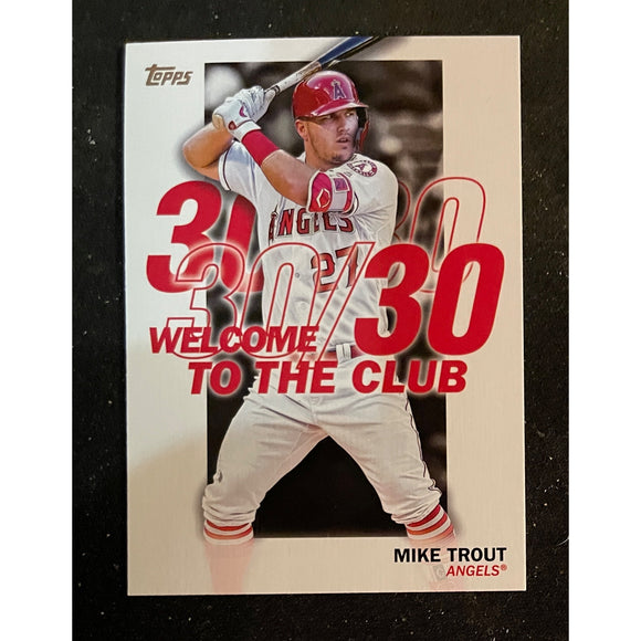 2023 Topps Series 1 Welcome to the Club 30/30 Mike Trout Angels WC-15