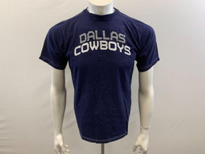 Cowboys Team apparel Blue Tee Shirt Dallas Cowboys Lettering Size XL Cotton