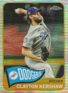 2021 Topps Series 2 1965 Redux - Chrome - Clayton Kershaw - Dodgers - TC65-28