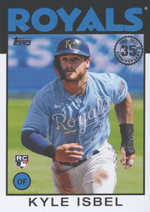 2021 Topps Update 1986 35th Anniversary - Kyle Isbel RC - Royals - 86B-2