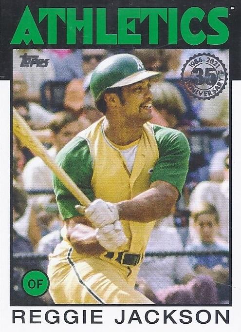 2021 Topps Update 1986 35th Anniversary - Reggie Jackson - Athletics - 86B-15